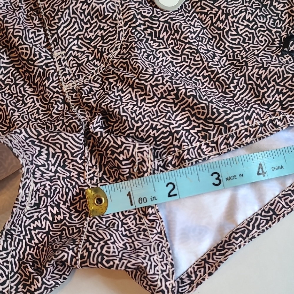 Bench Black and White Patterned Womens Swim Shorts Small Tie Closure NWT - Picture 8 of 11